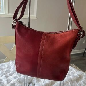 Coach Vintage coach Purse, Adjustable straps, Slim Legacy Shoulder Bag,  Red